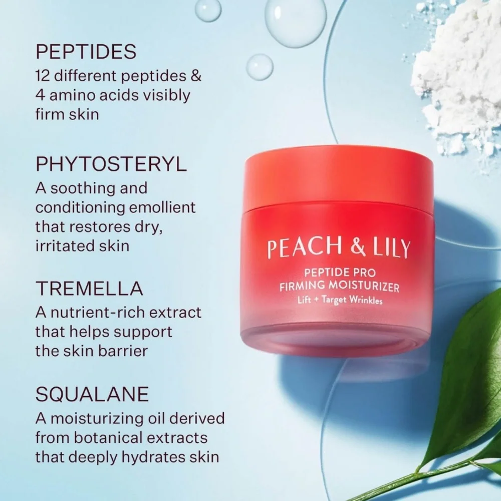 $7❤️‍🔥 LAST 1! Peach & Lily Peptide Pro Firming Moisturizer 2PK 🪞 NEW IN BOX